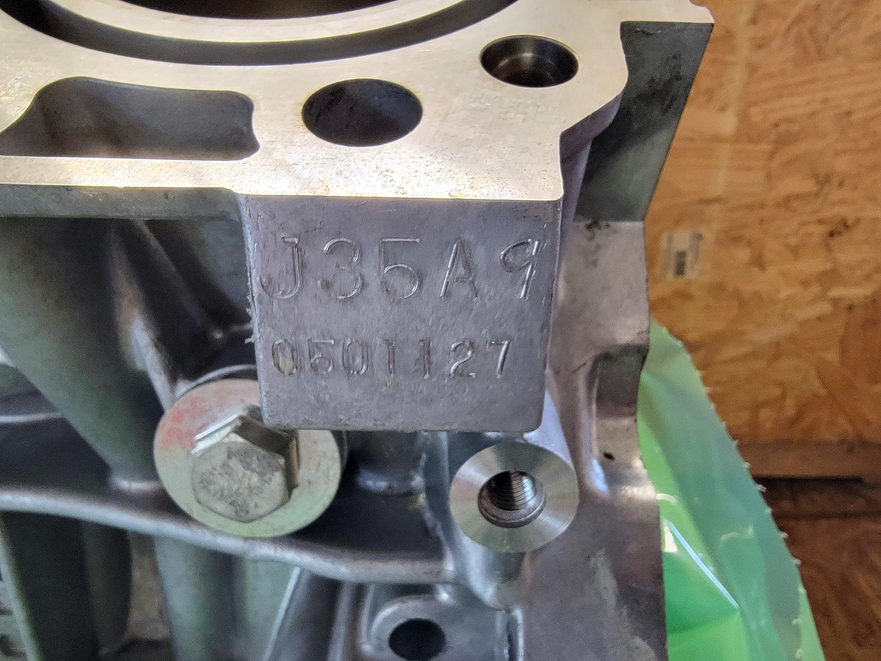 J35A9 General Assembly, Cylinder Block OEM Honda