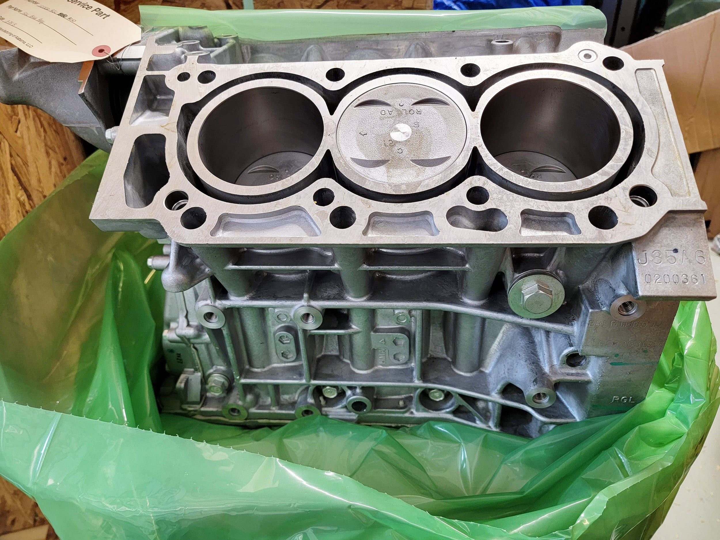 J35A6 General Assembly, Cylinder Block OEM Honda