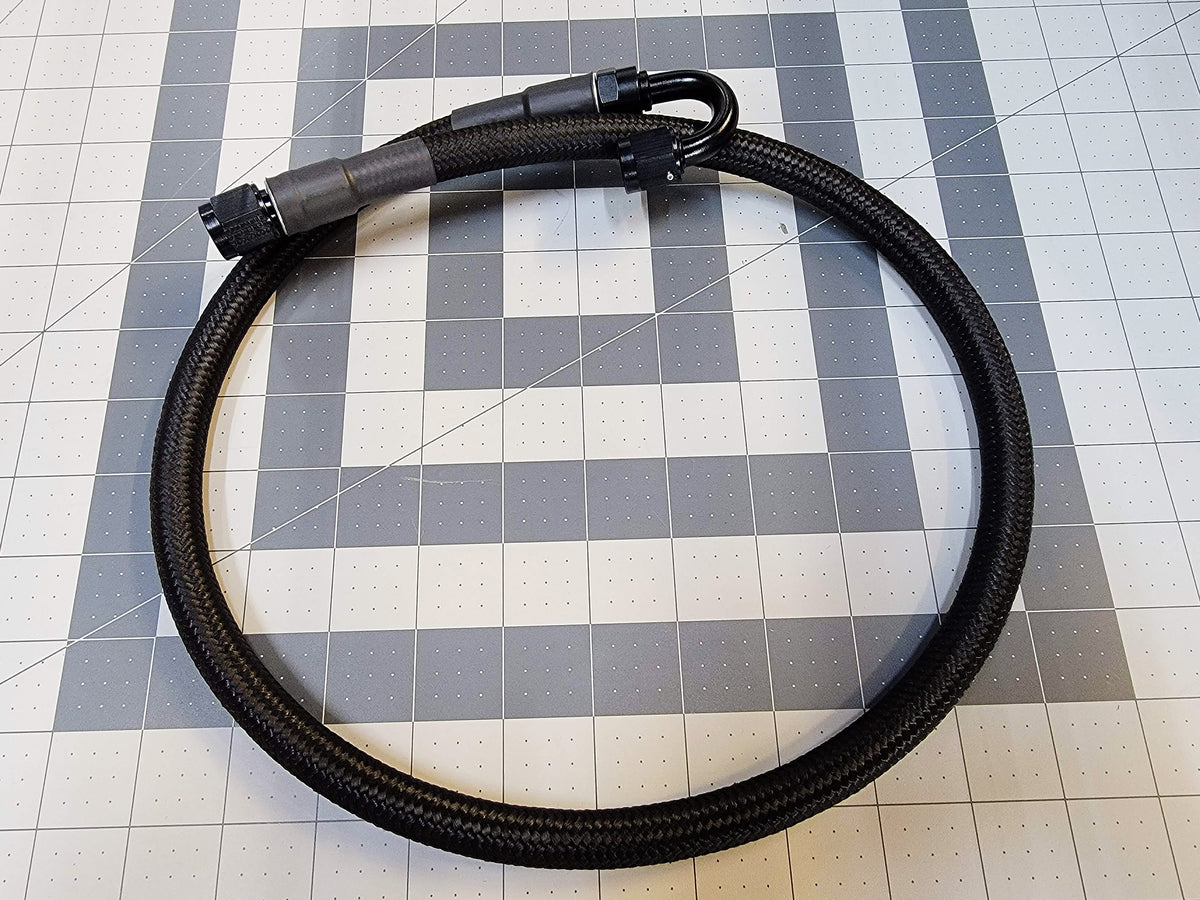 33.5" Black Sport Crimp 6an Line - Straight & 180° Ends