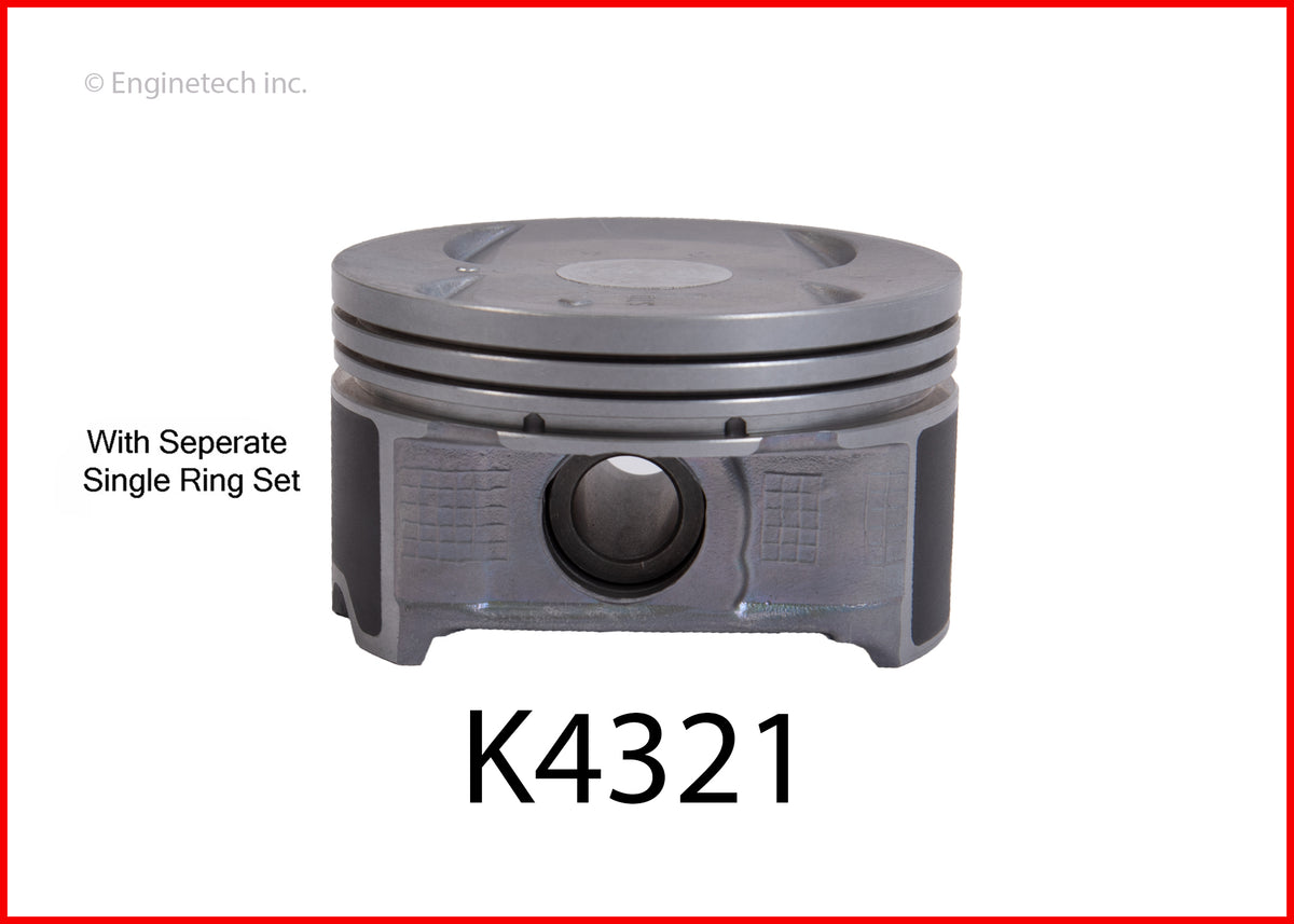 Honda & Acura J35Y 3.5L V6 Piston & Ring Kit (13-17) — Enginetech K4321