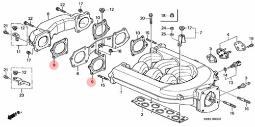 98-02 Accord V6 Thermal Front Intake Manifold Stay Gasket