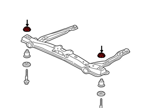 Polyurethane Front Subframe Upper Mounting Insulator Bushing Kit