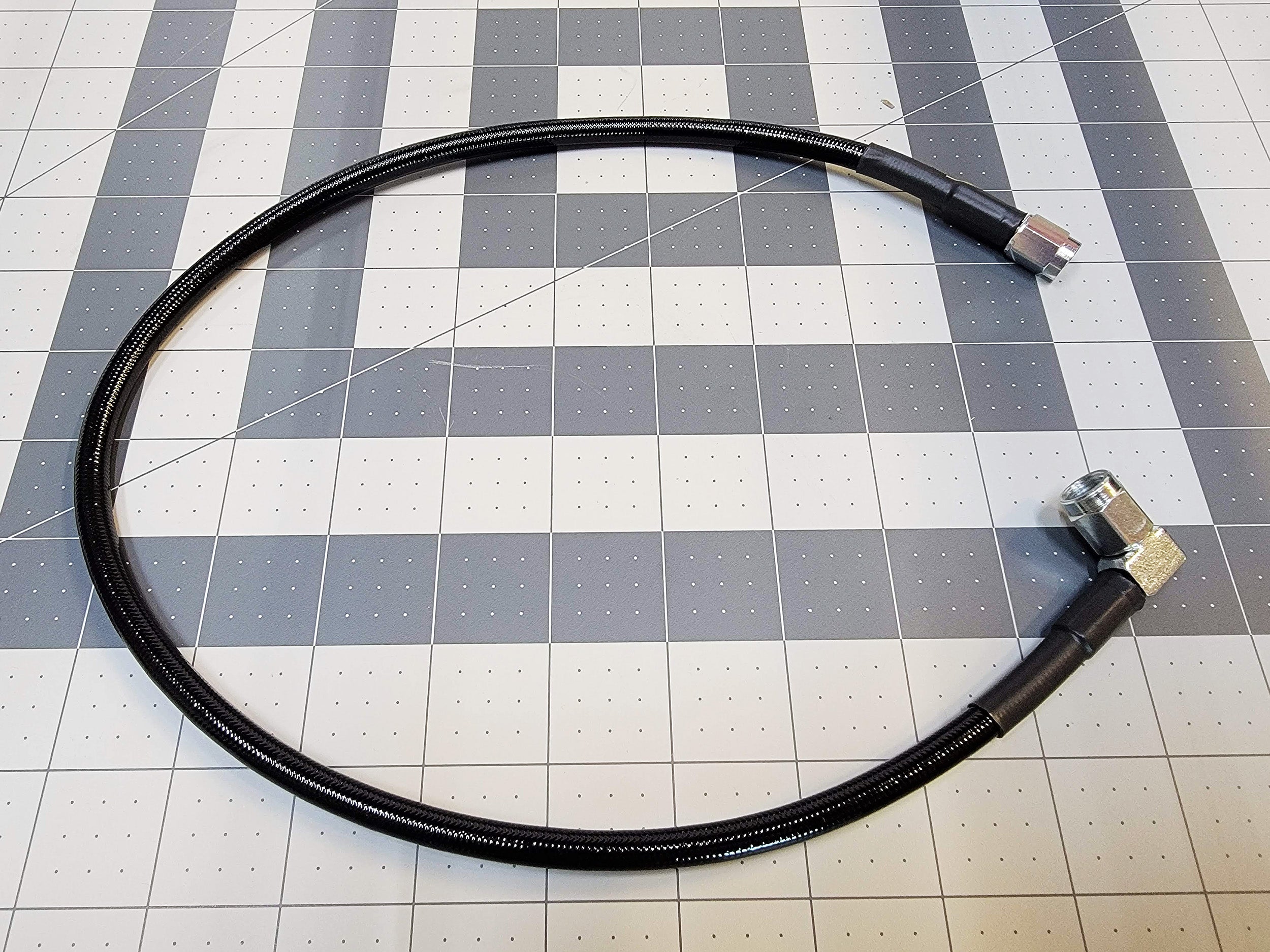 14" Black Covered PTFE 3an Line - Straight & 90° Ends