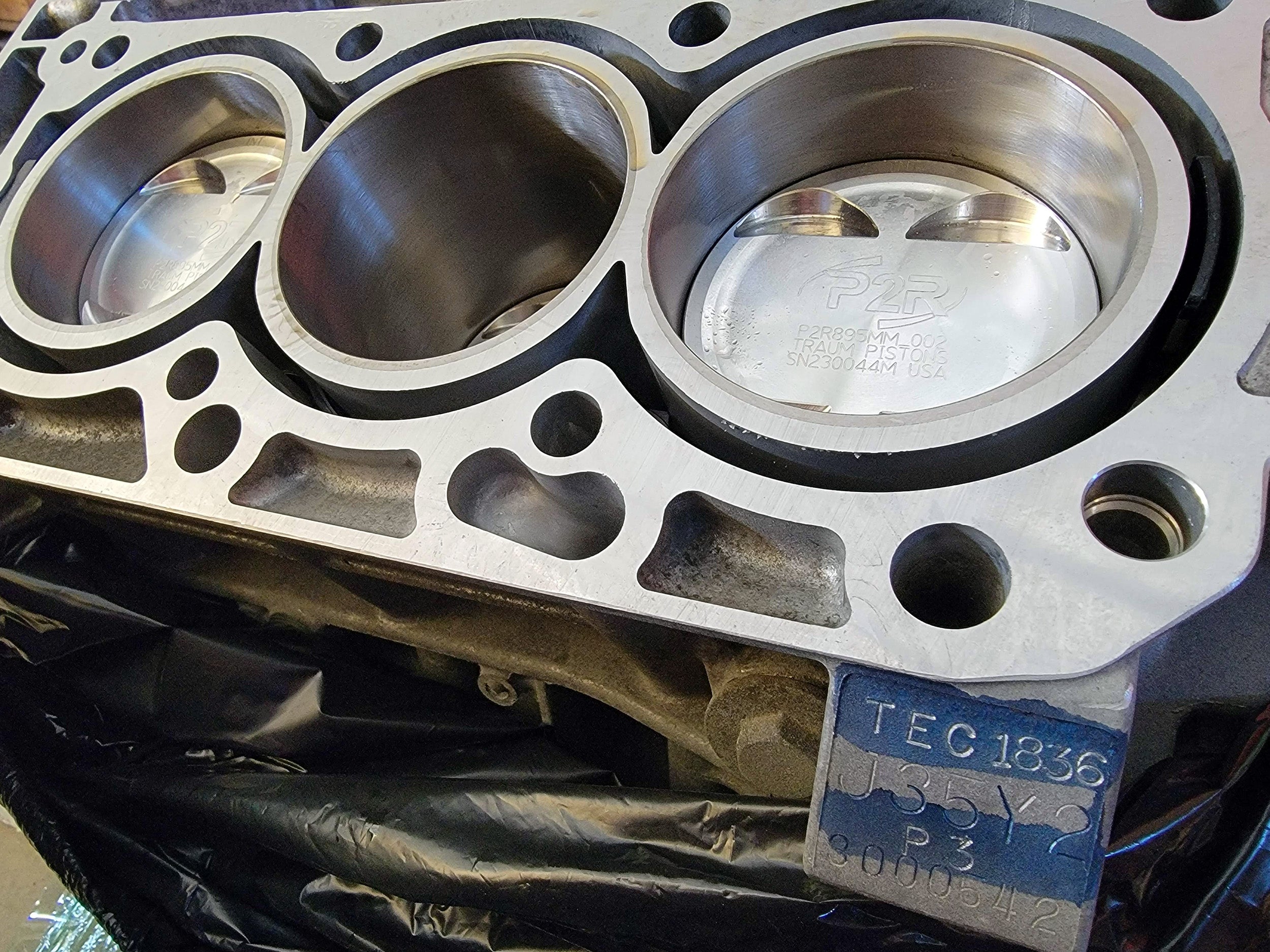 Built J35Y2 Turbo Short Block Assembly