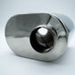 316 Stainless Universal Mini Oval Muffler, 2.5" inlet x 2.5" outlet