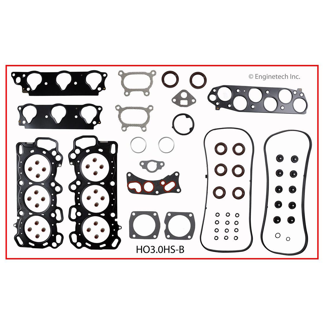 Honda & Acura J30A4 3.0L V6 Head Gasket Set with Head Bolts, 12-Point (04-05) — Enginetech HO3.0HS-BAWB