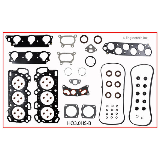 Honda & Acura J30A4 3.0L V6 Full Gasket Set (03-05 Accord V6) — Enginetech HO3.0K-3