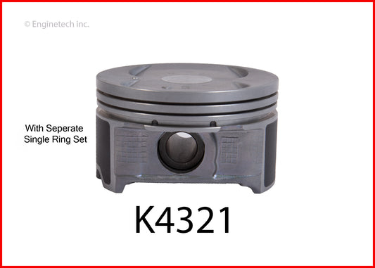 Honda & Acura J35Y 3.5L V6 Piston & Ring Kit (13-17) — Enginetech K4321