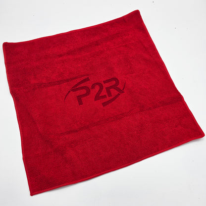 P2R Red Microfiber Cloth – 15" x 15"