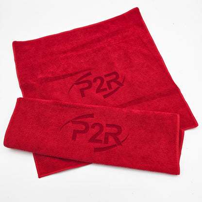 P2R Red Microfiber Cloth – 15" x 15"