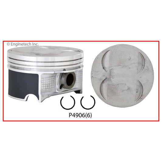 Honda & Acura J35Z 3.5L V6 Piston Set (08-12) — Enginetech P4906