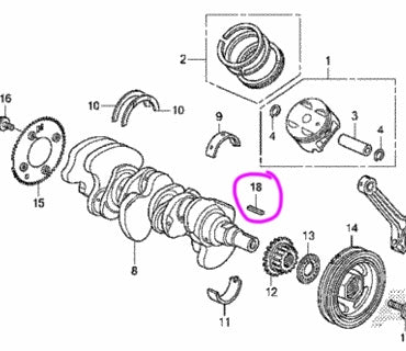 OEM Honda Crank Key (4.5X24)