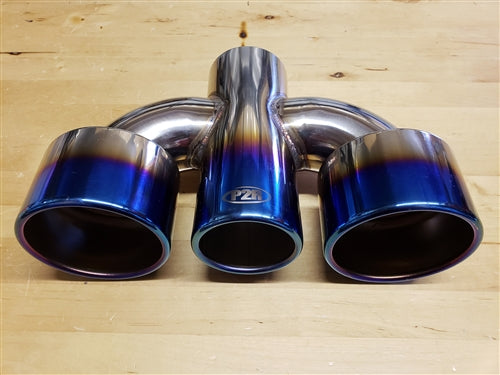 P2R Burnt Blue Stainless Triple Exhaust Tip